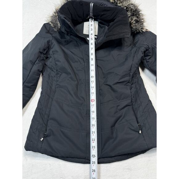 Obermeyer Alpine Ski Snowboard Jacket Black Faux Fur Hood Waterproof SZ 8 - Picture 4 of 14